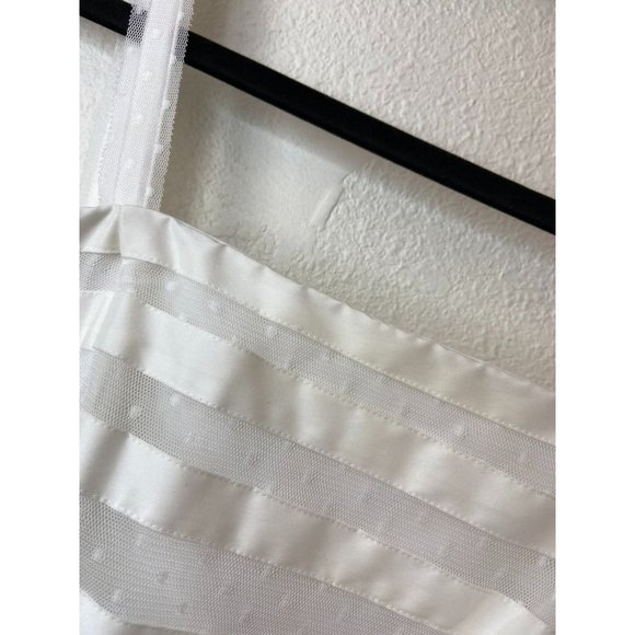 White House Black Market women's 6 white fit and flare striped knee length dress - Picture 4 of 10